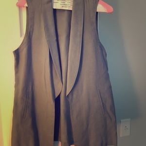 Kenar gray linen vest